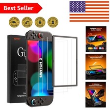 2025 Switch 2 Tempered Glass: 9H Hardness  Bubble-Free Installation - 3-Pack