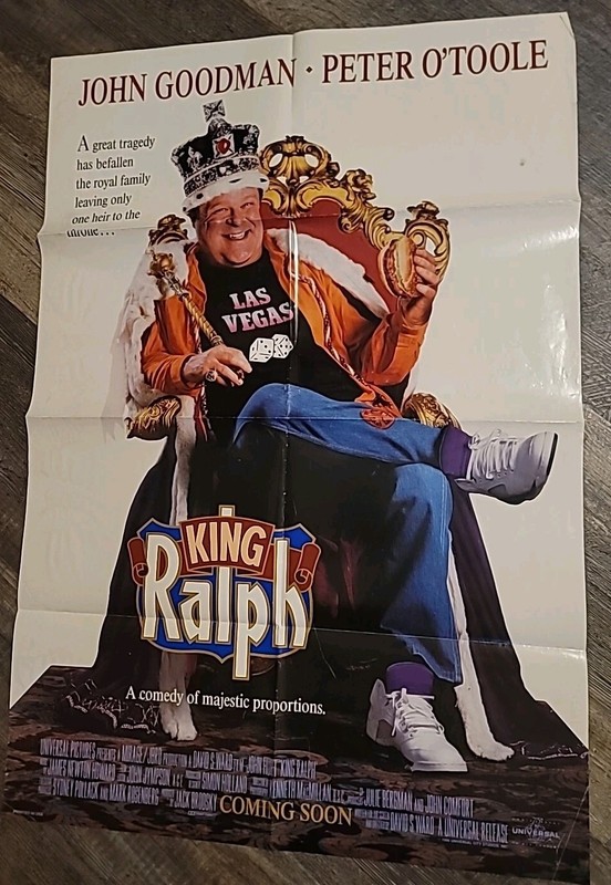 King Ralph 1991 Double Sided Original Movie Poster 26 3/4x 39 1/4 Coming Soon+++