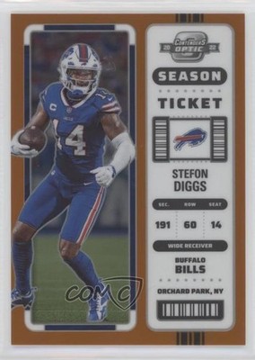 2022 Panini Contenders Optic Season Ticket Orange Prizm 16/50 Stefon Diggs 7ba