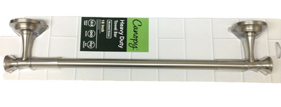 2-Pack Mainstays Canopy 18 inch Bathroom Heavy Duty Towel Bar in Brushed Nickel