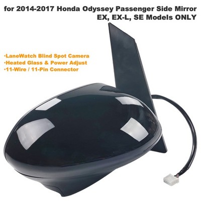 Right Mirror Assembly 76200-TK8-A51ZD Heated Side View Camera Fits 14-17 Odyssey