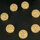 8 Matching Gold Tone Rhinestone Accented Shank Buttons — photo 6
