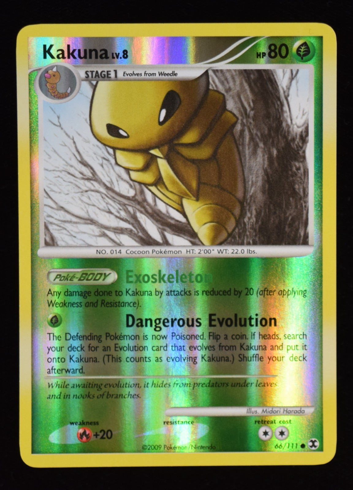 Kakuna Reverse Holo - 66/111 - Rising Rivals - Pokemon Card
