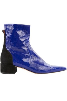LIEBE FRANCES BLAUE LACKLEDER STIEFELETTEN EU 40 UK 7 US 10