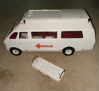 1970's Vintage Tonka Rescue Ambulance Van with Accessory Pressed Steel Toy 18"