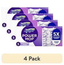 PowerMop Multi-Surface Pad Refills, 4 Pack, Floor Cleaning, 5 Count