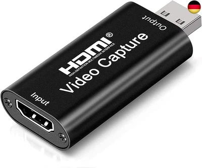 VINMOOOG Video Recording Card Capture Card HDMI USB Adapter, 1080P HDMI Capture Card