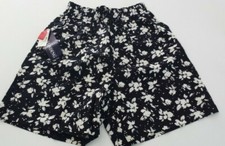 Vintage Prides Landing Floral Shorts Womens Large NWT Black White Made In USA