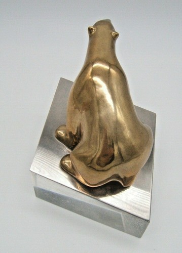 LOET VANDERVEEN BRONZE BEAR 69/500 LUCITE BASE - Picture 7 of 8