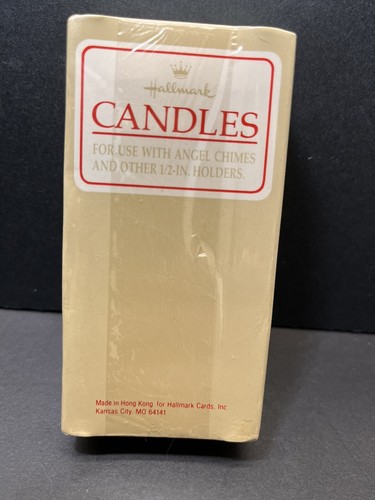 8 Red Wax Christmas Angel Chime Candles 4” Tall 1/2” Wide Hallmark Unopened Box - Picture 2 of 4