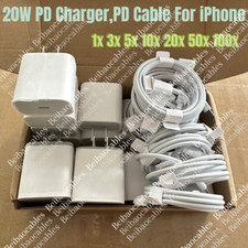 Upgrade 20W Fast Charger Block Type C Cable For iPhone 14 13 12 11 Pro Max 8 Lot