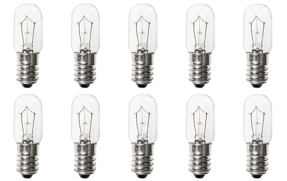 6t5.5 Light Bulb, 6 Watt 24v, T-5 1/2, E14 Intermediate Base