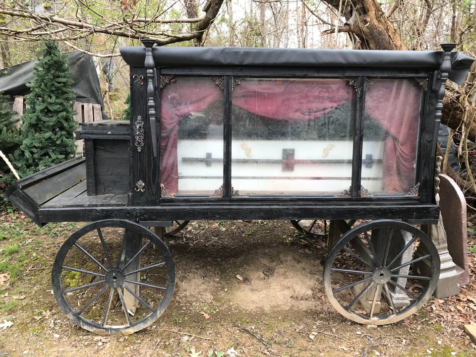 Custom built Hearse with Home Depot Zombie Horse Halloween Haunted