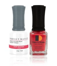 Lechat Perfect Match Gel Polish + Nail Polish - PMS252 Fiery Begonia
