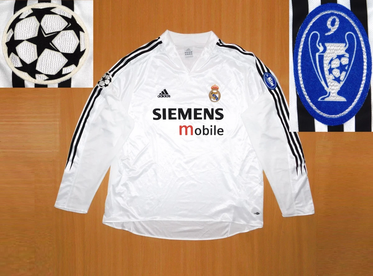Real Madrid shirt 2004 2005 CL CHAMPIONS LEAGUE camiseta LONG soccer jersey 2XL