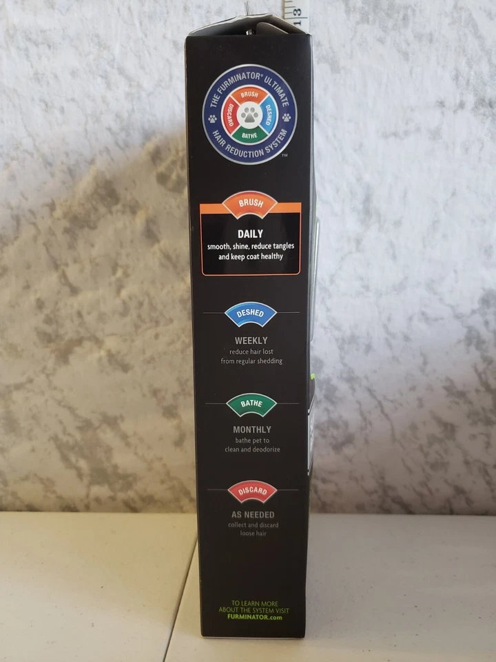 Nuevo cepillo liso de aseo FURminator para abrigos limpios y saludables para perros grandes  Foto 4 de 4