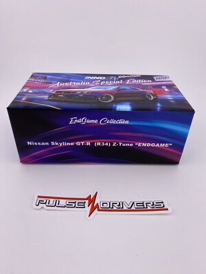 プレステ2.3豪華セット CHASE - Nissan Skyline GT-R (R34) - Black - INNO64 - IN64-R34ZT