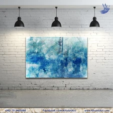 Abstract painting, collage panoramic Strokes originals Large personalized