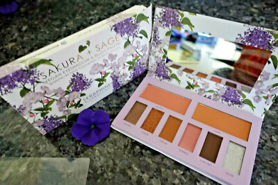 Seraphine botanicals sakura + sage vegan eyeshadow & blush palette new in box 