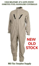 USGI MILITARY JP-8 ANTI-STATIC GORETEX FUEL HANDLERS COVERALLS ASST. SIZES