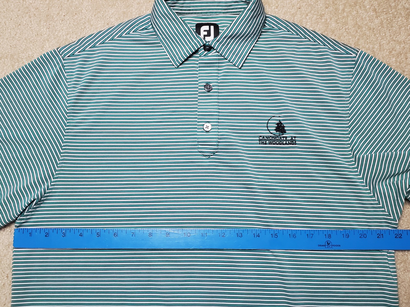 Canongate at The Woodlands FootJoy Stretch Golf Polo Men's Medium Teal