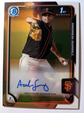 2015 BOWMAN CHROME 1ST BOWMAN AUTO ANDREW SUAREZ (K)