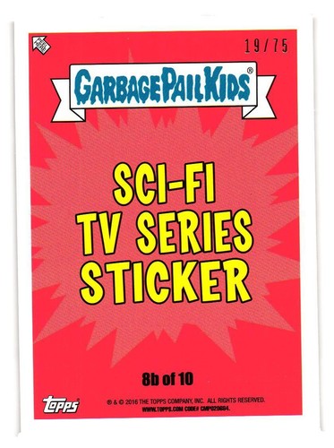 2016 GARBAGE PAIL KIDS SERIES 2 PRIME SLIME TRASHY TV PICK YOUR CARD BLOODY RED - Picture 305 of 323