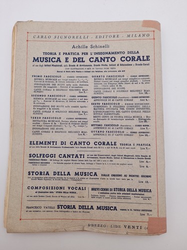 Teoria e pratica per l'insegnamento musica e Canto Corale sesto fascicolo 1941 - Picture 12 of 12