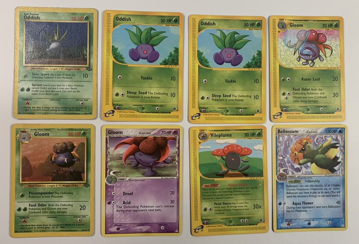 Pokémon: Oddish,Gloom,Vileplume e Bellossom