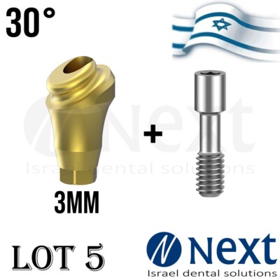 LOTx5 Angulated 30 deg Flat abutment 3 mm Hiossen Regular
