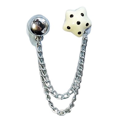 2pcs Multi-Function Magnetic Clothing Clip With Chain Metal Buttons Clip Dec _r1