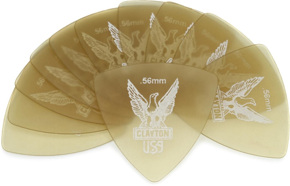 Clayton Ultem Rounded Triangle Picks 12-pack .56mm (5-pack) Bundle