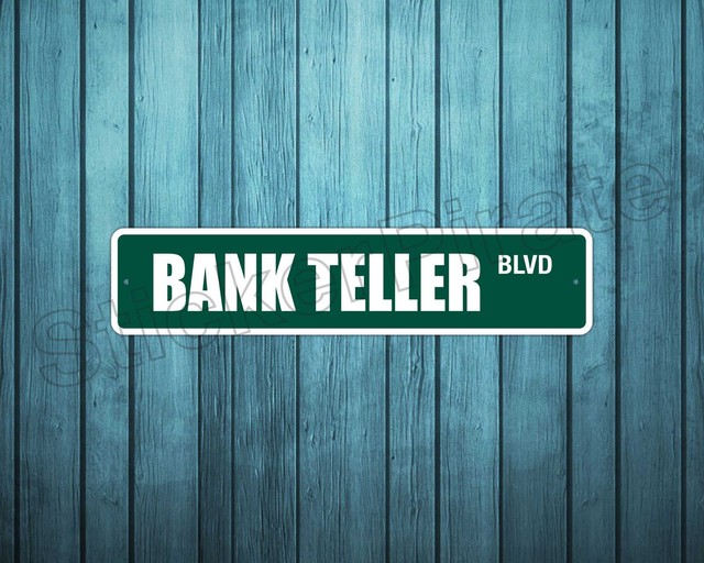 *Aluminum* Bank Teller 4" x 18" Metal Novelty Street Sign SS 475 eBay
