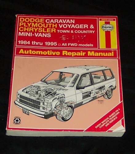 Dodge Caravan 1984-1989 Repair Manual - Haynes #1231 Mini Van