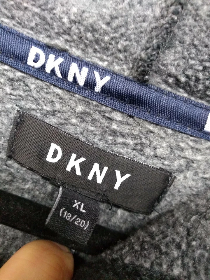 Moletom Dkny meninos GG (18-20) cinza com capuz 030 - Imagem 3 de 3