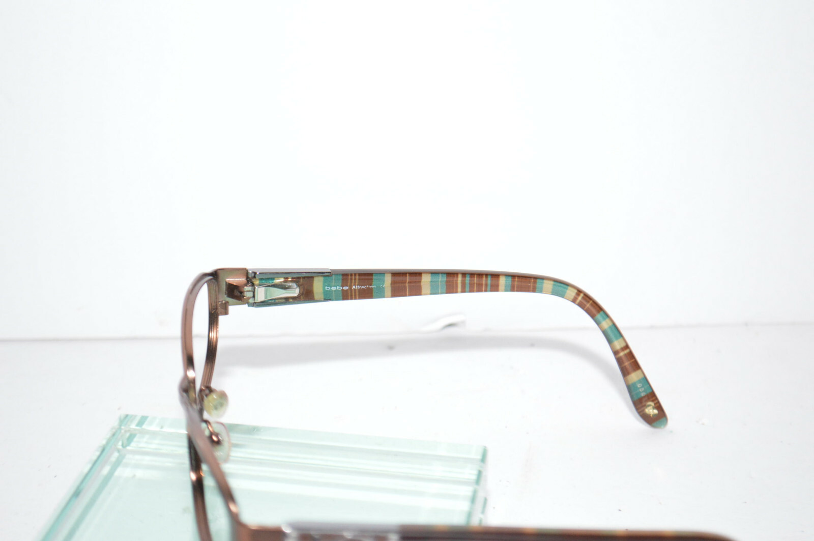 BEBE ATTRACTION EYEGLASSES FRAMES 51[]16-135MM ORNATE LOGO RHINESTONE ...