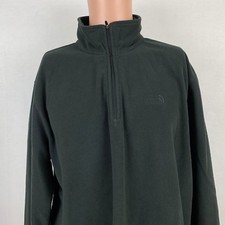 The North Face Quarter Zip Pullover Fleece Sweatshirt Black Size XL
