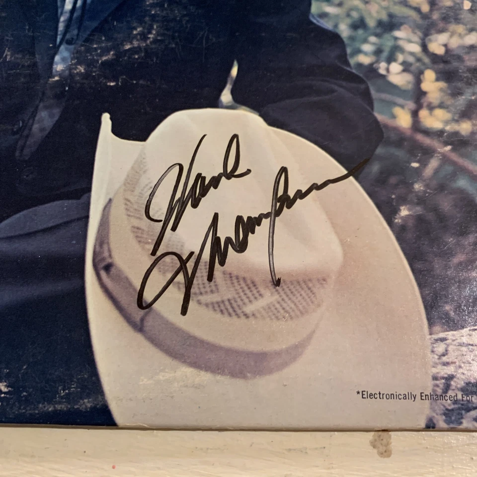 Hank Thompson AUTOGRAPHED LP You Always Hurt The One You Love Hilltop Signed VG+ - Image 3 of 4