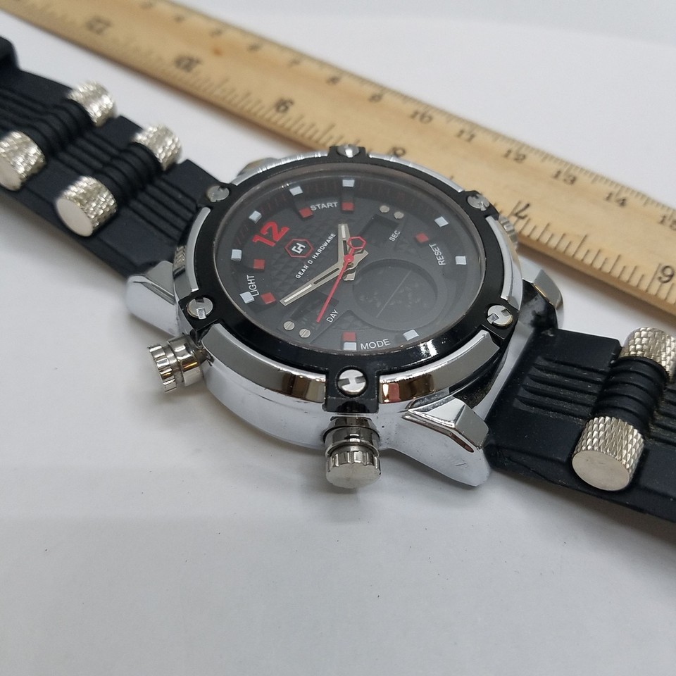 Men's Gear'D Hardware Time to Grind Stainless Steel Watch eBay