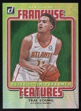 2020-21 Donruss Trae Young Franchise Features Green Flood Parallel Hawks #1
