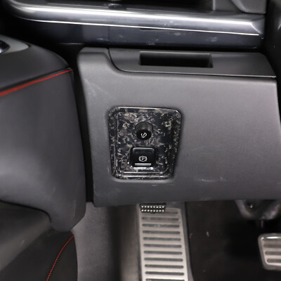 Next-Gen Carbon Real Hard Carbon Fiber Parking Brake Surround Trim – For C8 Corvette