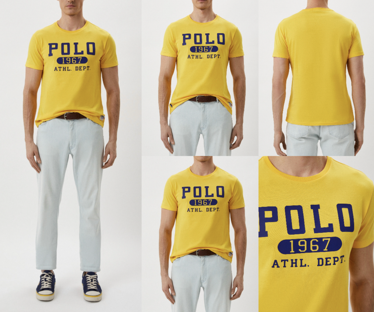 POLO RALPH LAUREN 90s 1967 Logo Retro Tee T-Shirt Shirt Custom Fit