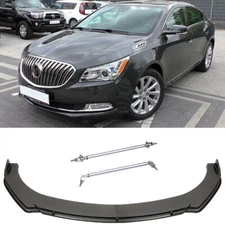 Carbon Look Front Bumper Lip Spoiler + Strut Rods For Buick LaCrosse 2005-2019