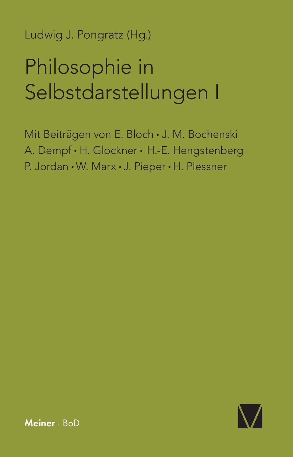 Thumbnail - Philosophie In Selbstdarstellungen Ludwig J Pongratz Taschenbuch