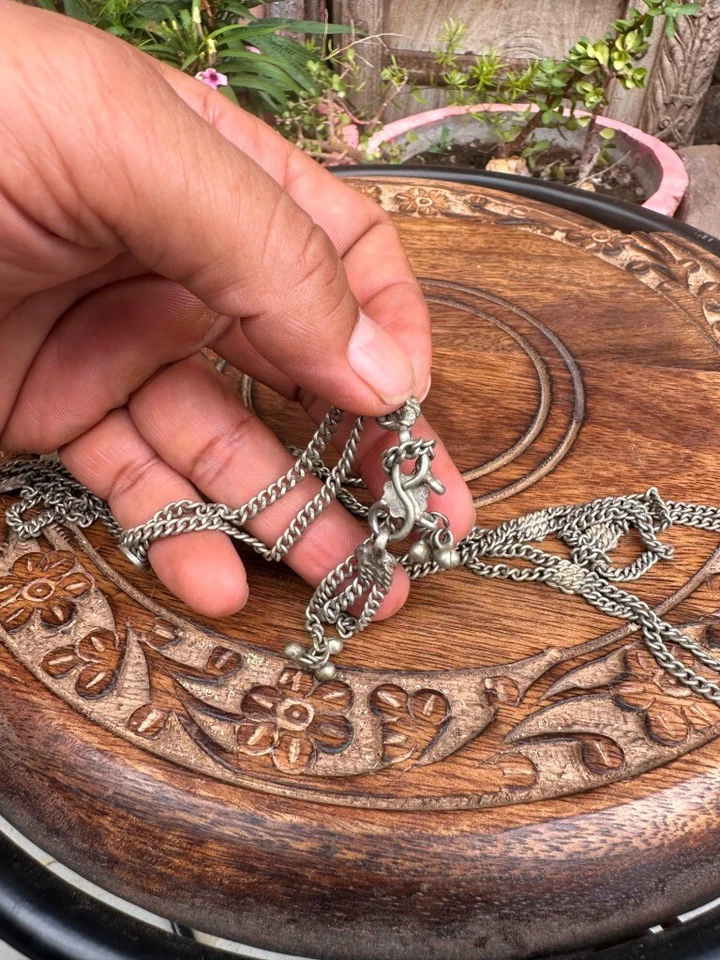 Ancient Old Brass Hand Crfated Silver Plated Belly Dancer Belly Belt Kandura - Image 4 of 4