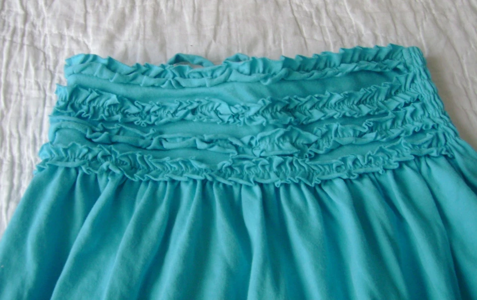 J Caqui Niñas Traje de Baño Cubierta Azul Talla 10 12 Mediano Verano Playa Piscina Natación Foto 2 de 4