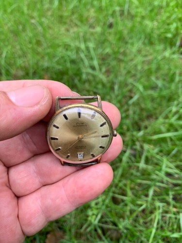 PUW AUTOMATIC UHR Taxifahrer eine vergoldete Uhr. Sammlerstück !!! - Bild 3 von 9