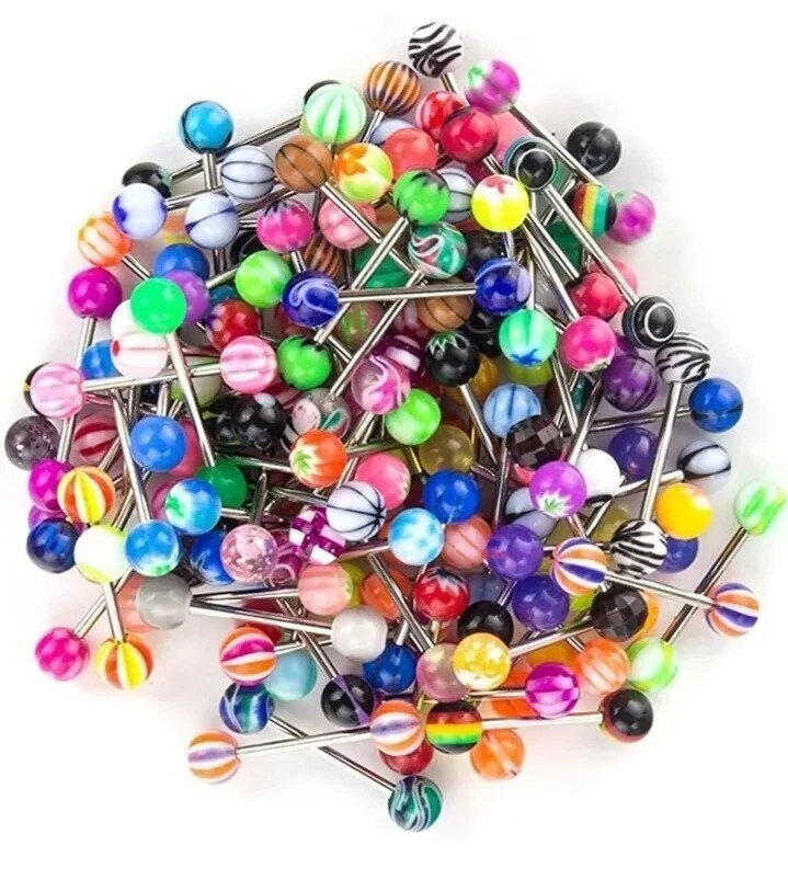 PACK DE 10 BARRAS DE PERFORACIÓN SURTIDAS PARA PIERCINGS CORPORALES, JOYAS, PIERCINGS/TATUAJES Foto 2 de 3