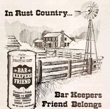 1978 Bar Keepers Friend Polish Advertisement Rust Country Windmill Farm DWII16