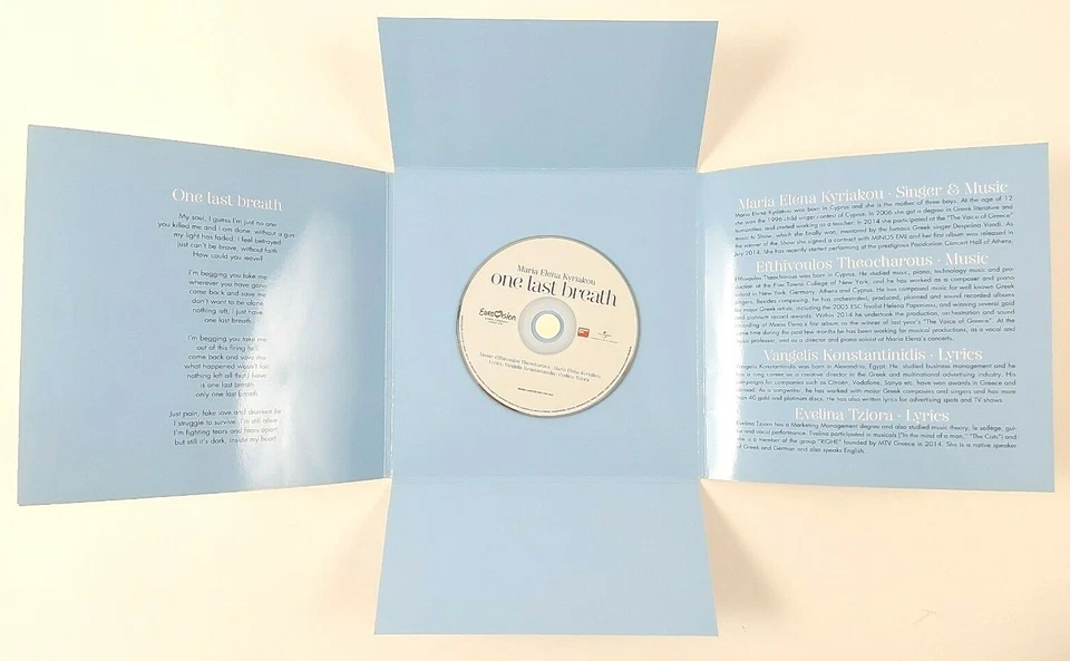 Maria Elena Kyriakou - One last breath, rear Eurovision song contest press CD - Bild 3 von 4